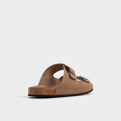 Agustin in Dark Beige - Slide sandal