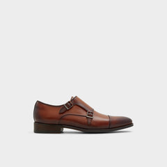Axwell Cognac Men's Dress Shoes - Monkstrap loafer