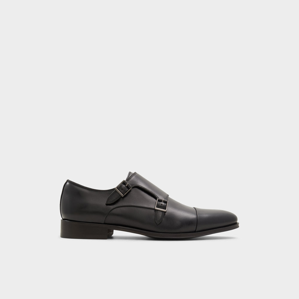 Axwell Black Men's Dress Shoes - Monkstrap loafer