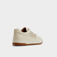 Ludlow White Leather Mixed Material Men's Low top - Low top sneaker