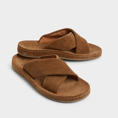Steele Light Brown Men's Sandals & Slides - Slide sandal