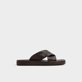 Steele Dark Brown Men's Sandals & Slides - Slide sandal