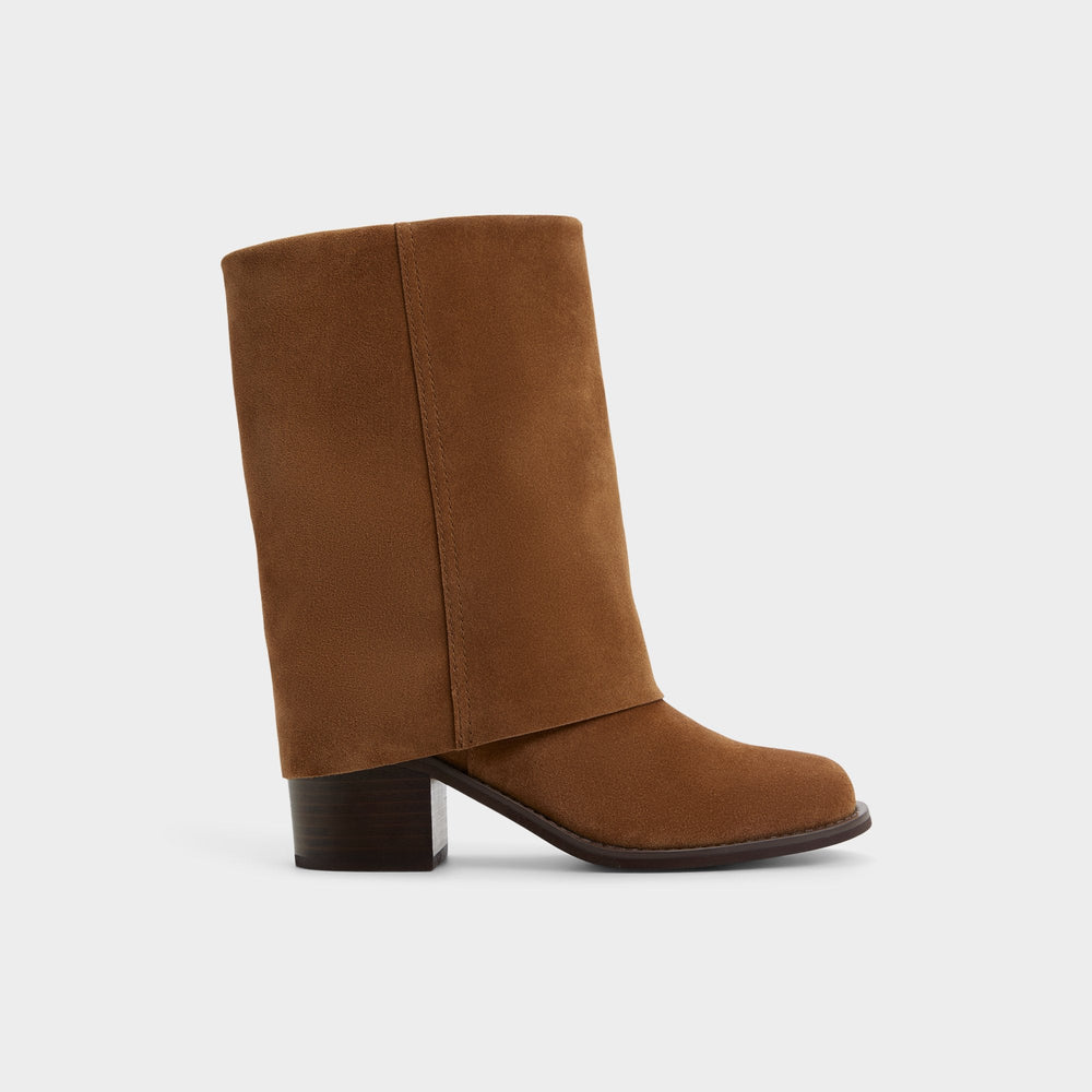 Block heel Nolya in Medium Brown - Ankle boot