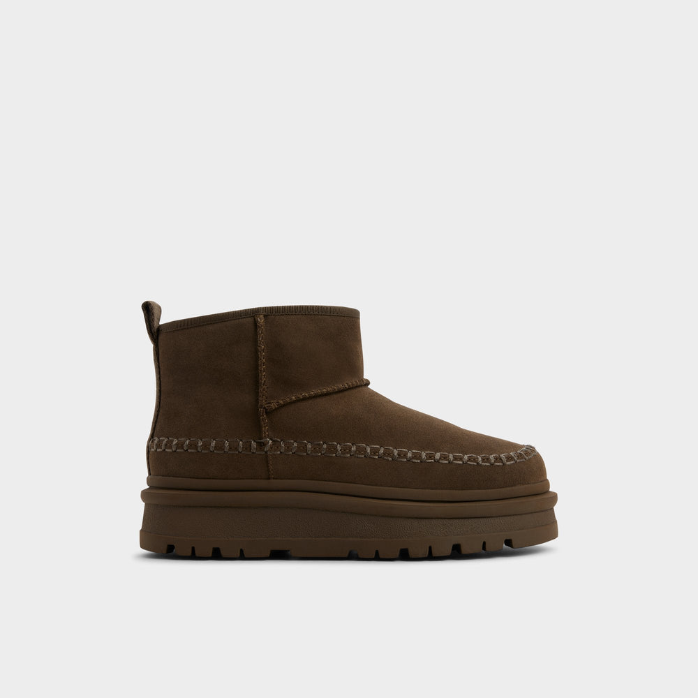 Milanie in Dark Green - Ankle boot Lug sole
