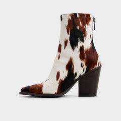 Norelle in Open Brown - Ankle boot Block heel