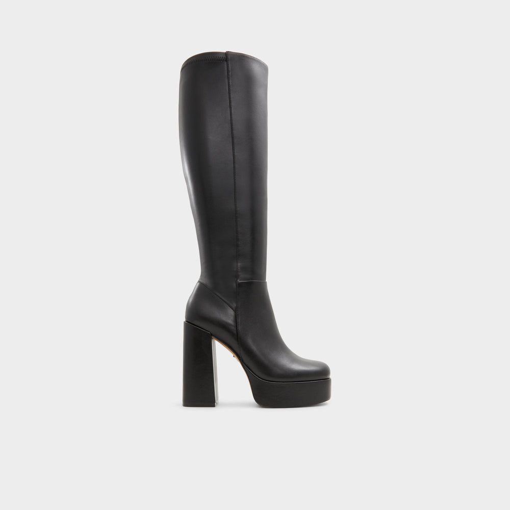 Platform Albie Black Women's Tall Boots - Knee-high boot