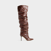 Daroba in Dark Brown - Over-the-knee boot Stiletto heel