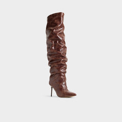 Daroba in Dark Brown - Over-the-knee boot Stiletto heel