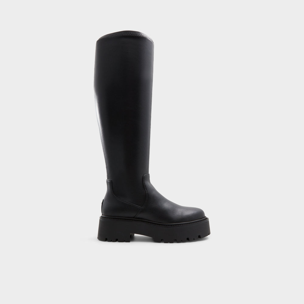 Carelden in Wc Black - Knee-high boot Lug sole