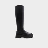Lug sole Carelden Black Women's Tall Boots - Knee-high boot