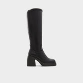 Platform Auster Black Women's Tall Boots - Knee-high boot