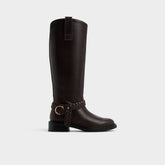 Block heel Philippa in Dark Brown - Riding boot