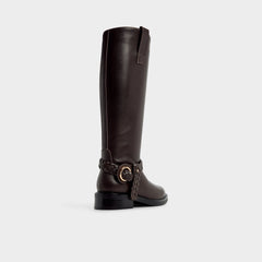 Block heel Philippa in Dark Brown - Riding boot