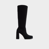 Platform Gisselle in Black - Knee-high boot