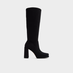 Platform Gisselle in Black - Knee-high boot