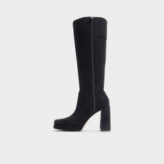 Platform Gisselle in Black - Knee-high boot