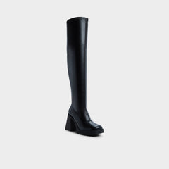Maritza in Black - Over-the-knee boot Platform