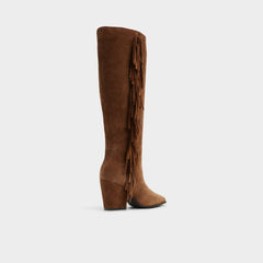 Kaelya in Dark Brown - Knee-high boot Block heel