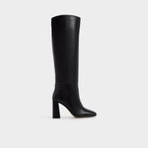 Helana in Black - Knee-high boot Block heel