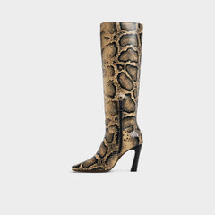 Vivienna in Brown Multi - Knee-high boot Block heel