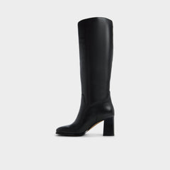 Elyze in Black - Knee-high boot Block heel