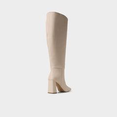 Helana in Wc Cream - Knee-high boot Block heel