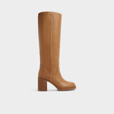 Platform Juny in Light Brown - Knee-high boot
