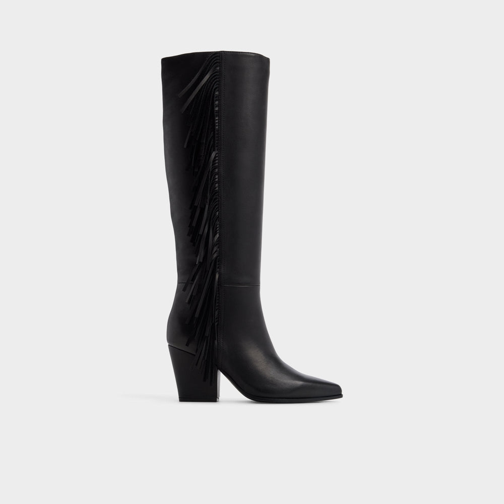 Block heel Kaelya in Black - Knee-high boot