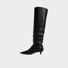 Muttsee Black Women's Tall Boots - Over-the-knee boot Kitten heel