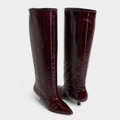 Kitten heel Everose in Bordo - Knee-high boot