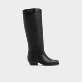 Cup sole Emberlyn in Black - Knee-high western boot