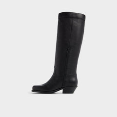 Cup sole Emberlyn in Black - Knee-high western boot