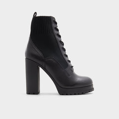 Lug sole Rebellious Black Women's Combat boots - Combat ankle boot