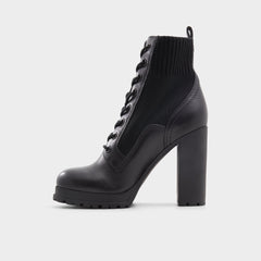 Lug sole Rebellious Black Women's Combat boots - Combat ankle boot