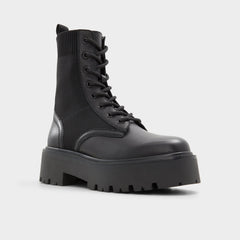 Talaleryknit Black Women's Combat boots - Combat ankle boot Black