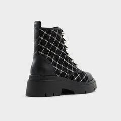 Marthia in Other Black - Combat ankle boot Black
