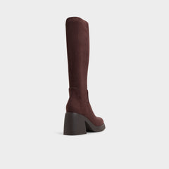 Auster in Dark Brown - Knee-high boot Platform