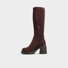 Auster in Dark Brown - Knee-high boot Platform