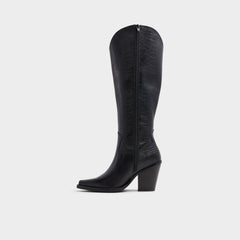 Nevada-wc Black Women's Western - Western knee-high boot Black
