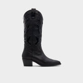 Block heel Nebraska Black Women's Western - Mid-calf western boot