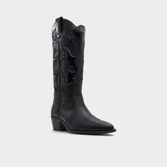 Block heel Nebraska Black Women's Western - Mid-calf western boot