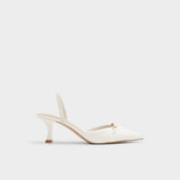 Nailah White/Bone Women's Kitten heels - Slingback heel Kitten heel