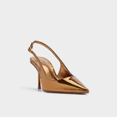 Seralina in Bronze - Slingback heel Stiletto heel