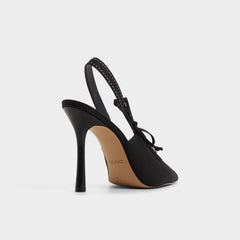 Hennie in Other Black - Slingback heel Stiletto heel