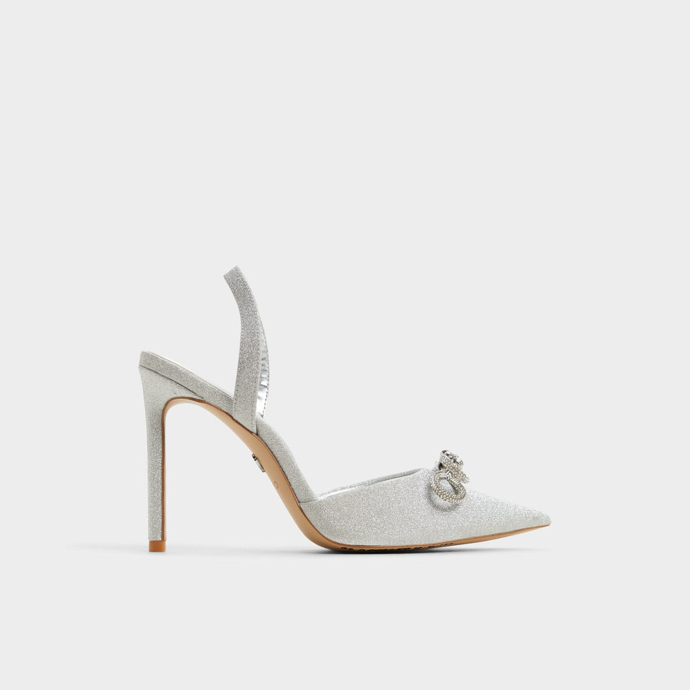 Addie Silver Women's Slingbacks - Slingback heel Stiletto heel