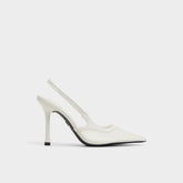 Evania White Women's Slingbacks - Slingback heel