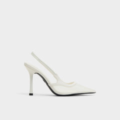 Evania White Women's Slingbacks - Slingback heel