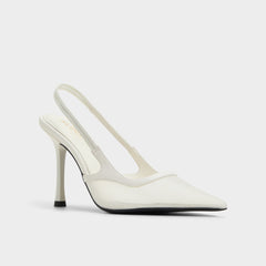 Evania White Women's Slingbacks - Slingback heel