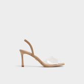 Andyana Beige Women's Strappy sandals - Slingback heeled sandal Stiletto heel