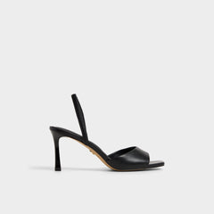 Stiletto heel Andya Black Women's Strappy sandals - Slingback heeled sandal